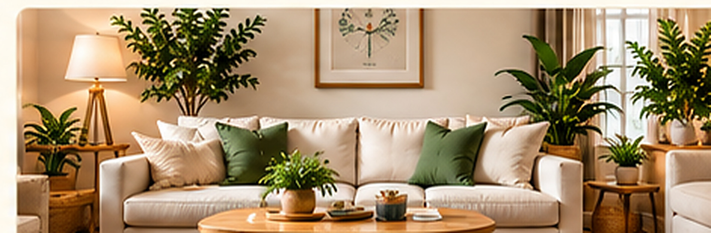 Clean calm organized living space